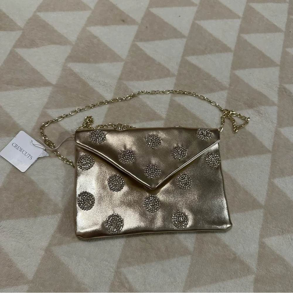 J crew Girls' embellished faux-leather envelope clutch